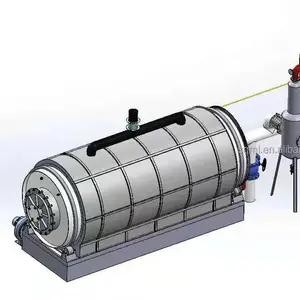 Milieuvriendelijke Roterende Type Recycle Zet Afval Oude Band Plastic Om In Stookolie Pyrolyse Machines