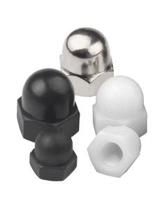 Nylon Eikelkap Dop Koepelmoeren Groothandel Wit/Zwart Plastic Zeshoek Zeskant Zeskant Kop Bout Moer Beschermkap Half Ronde Moer - Product Image 6