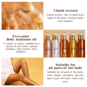 Tùy Chỉnh Vegan Mặt & Cơ Thể Trang Điểm Lâu Dài Bronze Vàng Tỏa Sáng Lâu Dài Làm Nổi Bật Không Thấm Nước Long Lanh Cơ Thể Ánh Sáng Lấp Lánh Dầu - Product Image 4