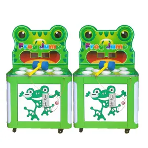 Kikker Jump-Muntautomaat Kinderen Raken Hamer Whack Een Mol Verlossing Game Machine