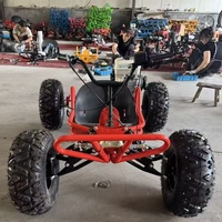 Go Kart Todoterreno de 212cc, 4 Tiempos, a Gasolina, con Neumáticos de 8/10 Pulgadas, Tracción por Cadena, Chasis Metálico, para Adultos, para Carreras y Entretenimiento