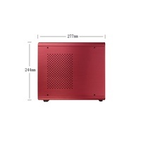 Boîtier PC de bureau Mini ITX SKTC/Xingkaitian Q1 vibrant en alliage d'aluminium avec refroidissement liquide, ports USB 3.0, design vertical, direct usine