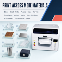 Printer UV 3360 Universal Baru untuk Label Kristal, Casing Ponsel, Panel Kayu, Akrilik, Jendela, Konektivitas USB, Kaca