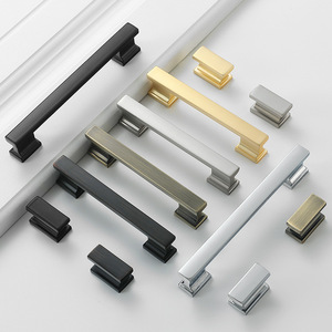 Modern Minimalist Cabinet Handles Zinc Alloy Bar Shape Durable Wardrobe Drawer Pulls - Product Image 2
