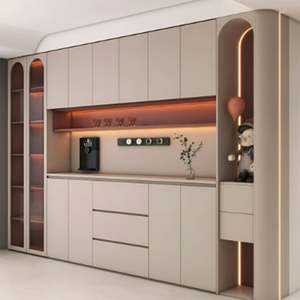 Armoire à vaisselle personnalisée, armoire haute intégrée moderne et simple pour le salon, armoire à vin et armoire de rangement - Product Image 1