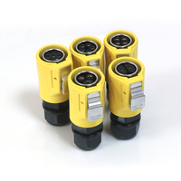Conector Circular Impermeable LP20 BNC de Plástico con Bloqueo de Rosca, 3P IP68, Conexión Rápida, Enchufe y Toma