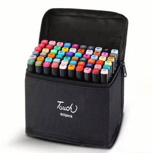 Juego de Marcadores de Arte Acrílicos y de Acuarela Usa Mairun de 60 Colores con Punta Fina de 1 mm y Punta de Cincel de 6 mm de Doble Cara para Dibujar en Pizarras Blancas - Product Image 1