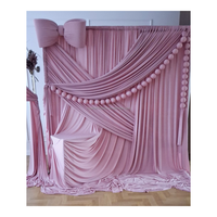 Hochzeitsbühnen-Hintergrunddekoration Stretch-Spandex-Vorhangstoff Drapierung Volant Transparente Vorhänge Milchseide Hochzeitsdrapierung