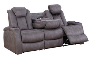 Divano Reclinabile Elettrico in Pelle PU Imbottito, Moderno con Struttura in Legno, Estensibile, Rinfrescante, Bianco, Set da 3 Posti <span class=keywords><strong>per</strong></span> Soggiorno - Product Image 4