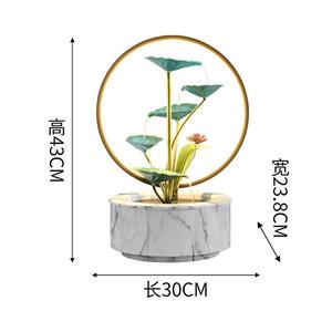 Rueda de Agua Feng Shui, Decoración Redonda de Metal para Escritorio con Luz LED, para Oficina, Hogar, Regalo - Product Image 4