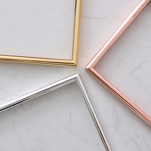 Di modo Rettangolare Elegante Casa Decorazione In Oro Rosa Metallo Foto <span class=keywords><strong>Telaio</strong></span> A Buon Mercato Semplice Cornice - Product Image 3