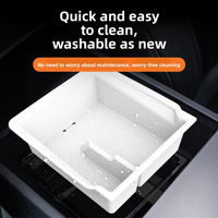 Organisateur de voiture double couche en silicone ABS avec 1 à 3 compartiments pour console centrale Tesla Model Y/YL/3, accessoire automobile