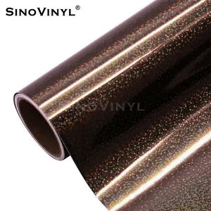 SINOVINYL High Quality Holographic Sparkle Dots Grey Self Adhesive Bowl Gift Box Creativity DIY Adhesive Vinyl Roll