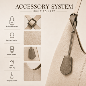 OEM ODM Custom Logo Two Tone Quiet Luxury Genuine <strong>Slouchy</strong> Leather Ladies Hobo <strong>Bag</strong> for City Carry Soft <strong>Shoulder</strong> Handbag - Product Image 2