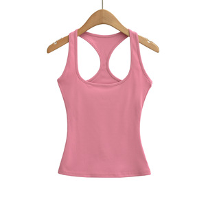 Basic V-neck Lightweight Spring Vest Fitted Four-Way Stretch Quick Dry <strong>Layering</strong> <strong>Top</strong> for Women - Product Image 5