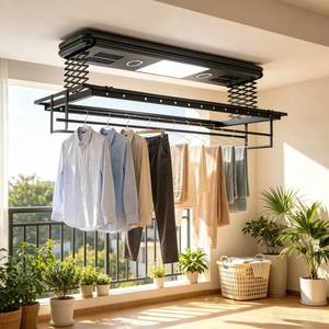 Intelligent <b>lighting</b> remote control lifting sterilization disinfection natural air drying hot air drying electric drying rack - Product Image 1