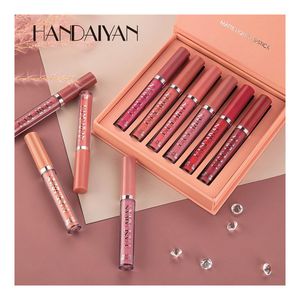<span class=keywords><strong>HANDAIYAN</strong></span> mujeres cosmético crema hidratante Natural resistente al agua de maquillaje brillo de labios lápiz labial conjunto - Product Image 1