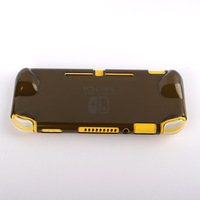 Coque de protection intégrée en PC style grip pour console Switch Lite, demi-pack, avec coque transparente