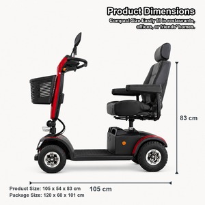 Scooter de mobilité pour voyages, pliage rapide en une seconde, pour personnes âgées et handicapées, voyages de vacances, batterie 24V38AH, CE ISO - Product Image 6