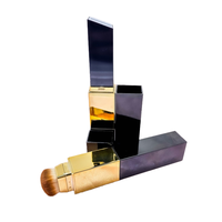 Double tête avec pinceau pour fond de teint Or Noir Carré Conteneur pour fond de teint Bâton de surbrillance Paquet de maquillage vide