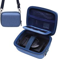 Sac à bandoulière pour appareil photo, étui étanche et antichoc avec emplacements pour cartes SD, pochette compacte pour appareil photo numérique avec bandoulière réglable