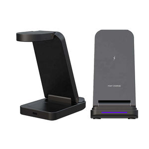 Заводская пользовательская 3-в-1 Беспроводное зарядное устройство настольная док-станция ABS пластик для смарт-мобильного телефона часы наушники магнитные Электрические - Product Image 3