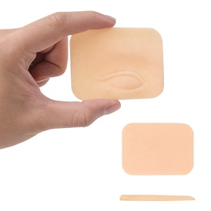 1 par de Piel Sintética de Silicona 3D para Práctica de <span class=keywords><strong>Microblading</strong></span> de Cejas y <span class=keywords><strong>Ojos</strong></span>, Suministros para Tatuajes y Maquillaje Permanente - Product Image 1