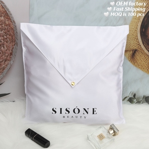 Bolsa de Satén de Alta Gama con Logotipo Personalizado Impreso, para Regalos, Libros, Ropa, Extensiones de Cabello, Pelucas, con Botón - Product Image 2