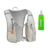 Gilet d'hydratation pour la course à pied, hommes et femmes, bretelles réglables, bouteille d'eau de 250 ml, léger et réfléchissant pour le marathon