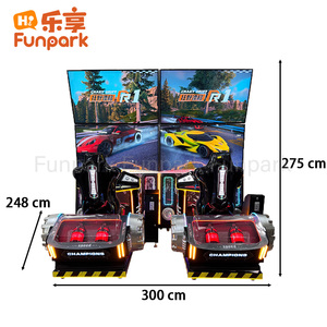 Funpark Chất lượng cao 4 màn hình mô phỏng đua xe Arcade Tốc độ máy Đồng tiền hoạt động trò chơi - Product Image 2