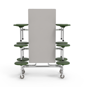 School Furniture Cheap 12 Seats Mobile Folding <strong>Table</strong> School <strong>Canteen</strong> <strong>Table</strong> Chair Sets College Student Dining <strong>Table</strong> and Chairs - Product Image 3