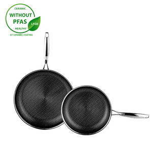 Marchio tedesco antiaderente pentole Set padella in acciaio inossidabile da cucina ibrida rivestimento in ceramica padella per cucina a induzione - Product Image 2