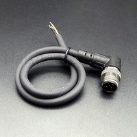 Kabel Konektor Sensor Single-End Kode M12 2-17 Pin Male Female Perakitan Kabel Terlindung