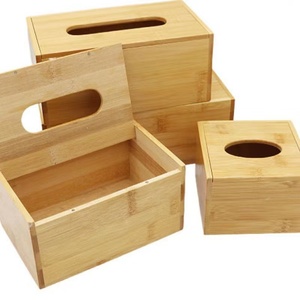 DIY Bamboo Tissue Box Modern Minimalist and Durable Wooden Tissue Box ,Napkin Box Bambu for Home Hotel Cheap