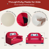 Canapé-lit enfant en mousse à deux places, confortable, pour garçons et filles, vente en gros