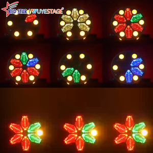 Lumière d'effet DJ RED STAR 150W rétro en forme de grande roue avec contrôle de pixels 10/37CH LED pour fête, club, discothèque, mariage, spectacle - Product Image 5