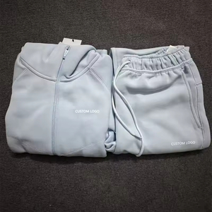 2025健身技术Fleech带标志连帽衫慢跑两件套运动服运动裤男士运动裤套装 - Product Image 3