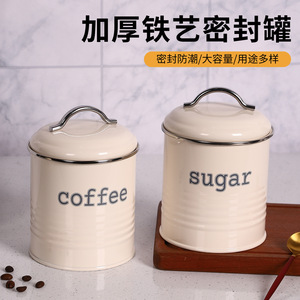 Recipiente Hermético de Hierro Retro de Estilo Nórdico para Almacenar Café, Azúcar y Té, Bote Metálico para Cocina, a Prueba de Humedad, de la Marca Mystic Arts - Product Image 3