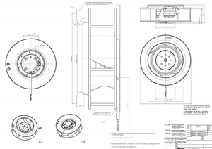 Ventilador centrífugo EC de alta eficiencia ebm-papst RER190-45/18/2TDP, ventilador compacto para sistemas de ventilación industrial HVAC - Product Image 2