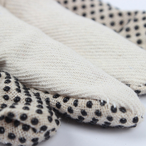 Găng Tay Vải Cotton Chấm Bi Vải Bố Dệt Kim An Toàn Cho Công Việc Khoan Làm Vườn - Product Image 2