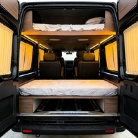 Kit complet de conversion intérieure pour Sprinter : Lit superposé, siège de capitaine électrique, armoire supérieure, éclairage LED, ensemble complet d'usine
