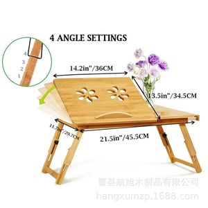 Wooden Bed <b>Desk</b> Height Adjustable <b>Foldable</b> With Drawer Laptop Stand Bedroom Use - Product Image 4