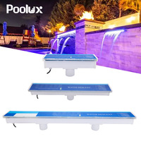 Penjualan Panas Harga Pabrik Cascada Para Piscina Saluran Air Terjun Bawah Air Bahan ABS PC Air Terjun Luar Ruangan Dengan Lampu LED