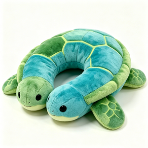 Green-blue turtle travel neck <b>pillow</b> Animal-shaped U-shaped neck <b>pillow</b> <b>Double</b>-headed turtle neck <b>pillow</b> - Product Image 4
