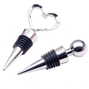 Bouchon de bouteille réutilisable créatif en forme de cœur rouge pour vin et champagne - Product Image 1