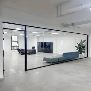 Systèmes <span class=keywords><strong>de</strong></span> cloison en <span class=keywords><strong>verre</strong></span> sans cadre en aluminium pour bureau salle <span class=keywords><strong>de</strong></span> conférence diviseur mur porte coulissante salle <span class=keywords><strong>de</strong></span> bain extérieure école - Product Image 3