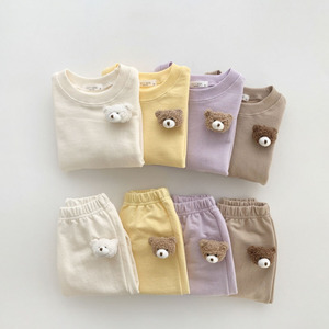 Ropa para Niños y Niñas, Conjuntos de Ropa para Bebés Recién Nacidos, Primavera-Otoño, Tops + Pantalones, Trajes Deportivos de Felpa para Bebés, Conjuntos de Pijamas para Bebés - Product Image 1