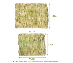 Tapis de lit tissé en paille naturelle d'herbe, petit Animal, literie, jouets à mâcher, jouet de jeu, cochon d'inde, perroquet, lapin, Hamster - Product Image 3