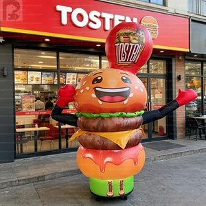 Hamburger géant gonflable attrape-regardes pour la promotion routière des fast-foods/restaurants de burgers et l'affichage en restaurant - Product Image 1