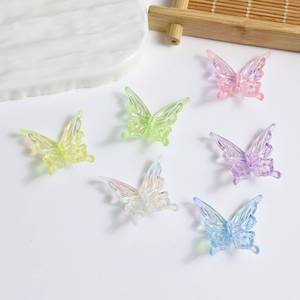 Breloques Papillon Transparents en Résine pour DIY, Accessoires pour Pinces à Cheveux, Matériel pour Épingles à Cheveux et Broches Faites à la Main, Style Classique, 6 Couleurs - Product Image 4